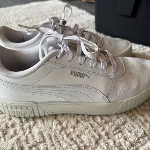 Puma Carina White Sneakers | Size 10 | Gently Worn